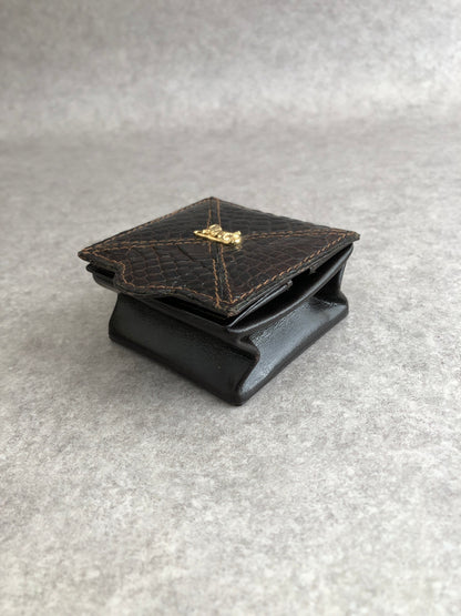 CELINE Horse Carriage Coin Purse Brown Vintage wpdygg