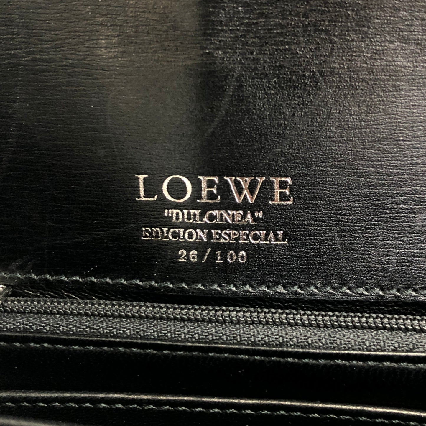 LOEWE Logo Shoulder bag Black Vintage sy8ch6