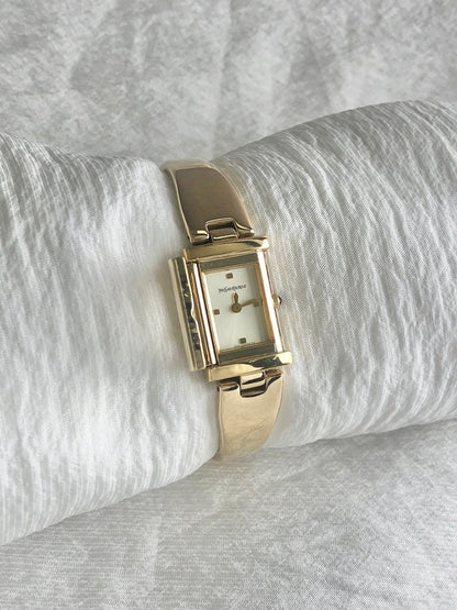 Yves Saint Laurent YSL Logo Watch Gold 40th Anniversary Vintage bn7auu