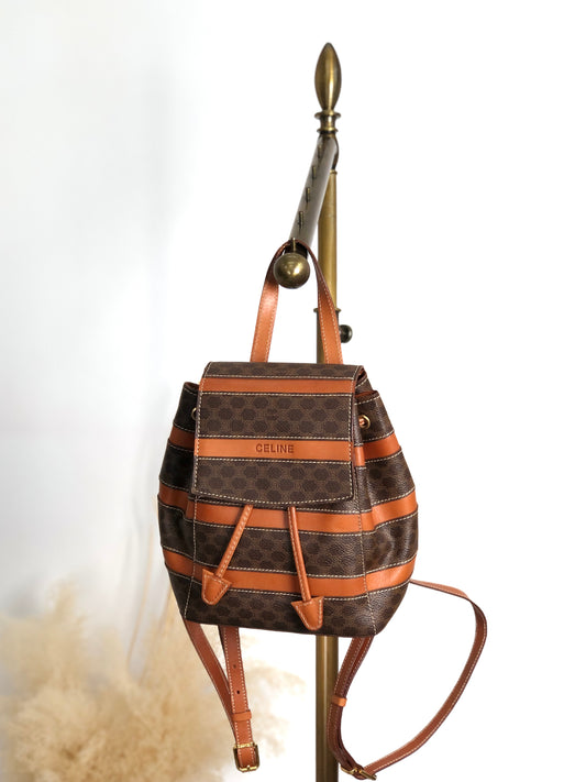 CELINE Macadam Backpack Brown Vintage j5v54w