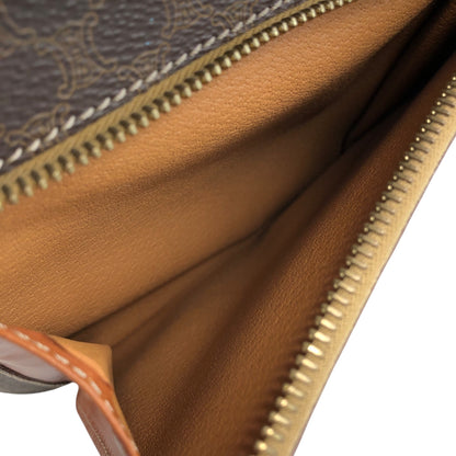 CELINE Macadam Circle Logo Backpack Brown Vintage ckigeh