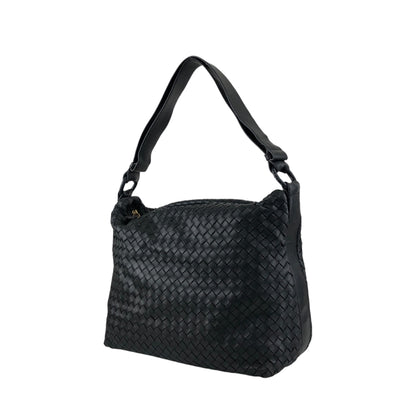 Bottega Veneta Intrecciato Shoulder bag Black Vintage w3k2a2
