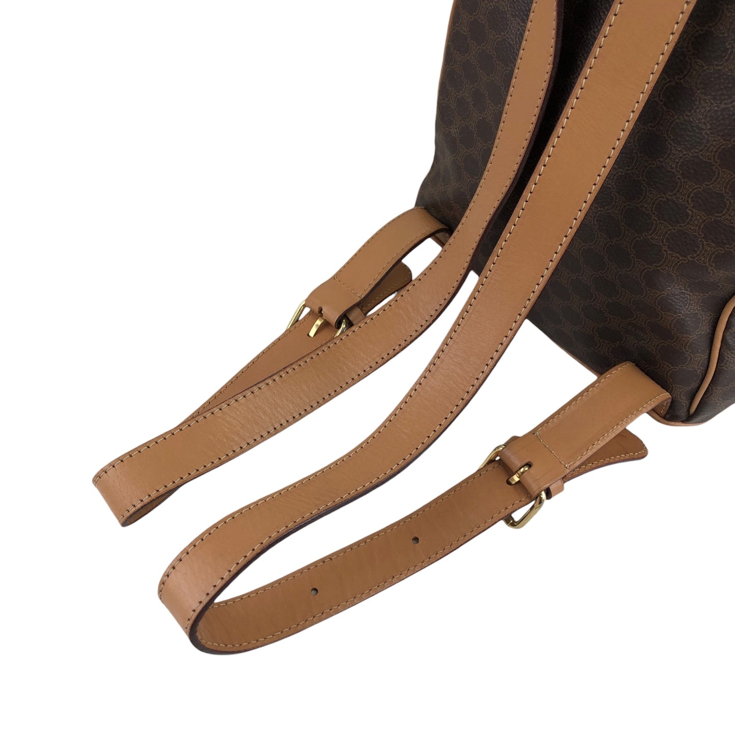CELINE Macadam Gancini Backpack Brown Vintage mf5k3j