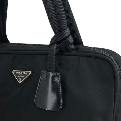 PRADA Tessuto Triangle Logo Totebag Black Vintage mcdeah