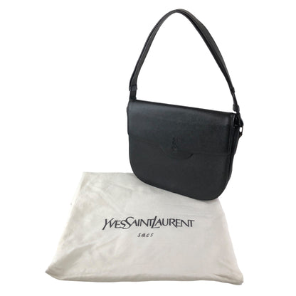 Yves Saint Laurent YSL Logo Shoulder bag Black Vintage kua56p