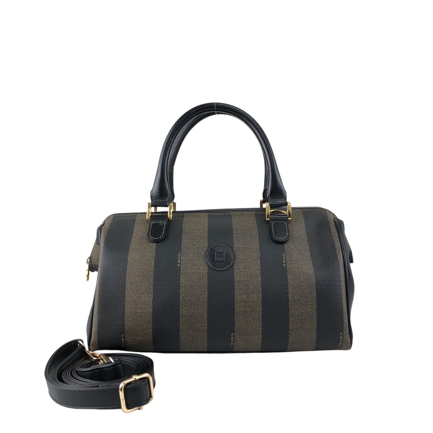 FENDI Pecan Two-way Small Boston bag Shoulder bag Black Vintage ze6stg