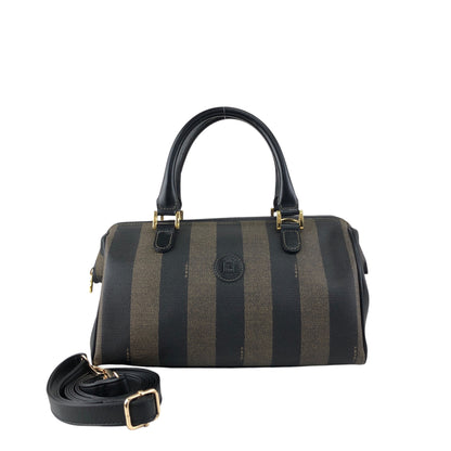 FENDI Pecan Two-way Small Boston bag Shoulder bag Black Vintage ze6stg