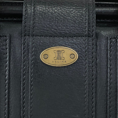 CELINE Front Buckle Small Boston bag Handbag Black Vintage nxugts