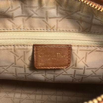 Christian Dior Lady Dior Cannage Logo Charm Two-way Handbag Shoulder bag Brown Vintage 5n4tvr