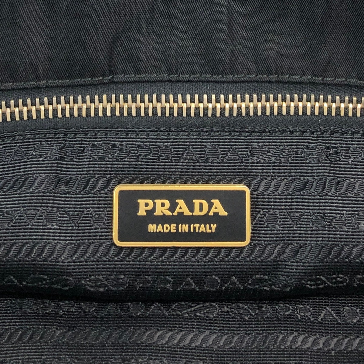 PRADA Tessuto Triangle Logo Handbag Totebag Black Vintage bikz2y