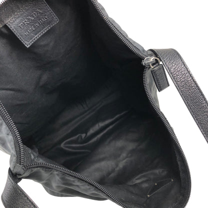PRADA Triangle Logo Shoulder bag Black Vintage s733w2