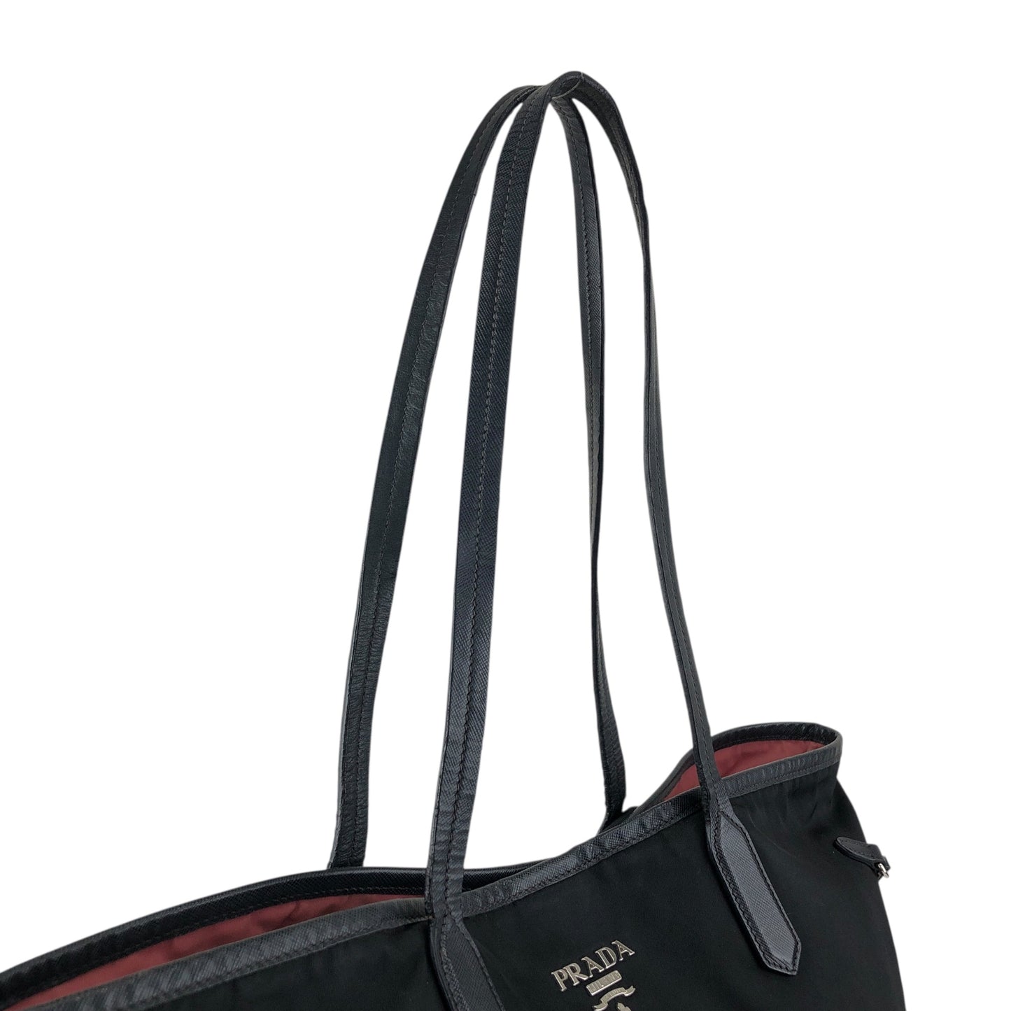 PRADA Logo Totebag Black Vintage tv4u47