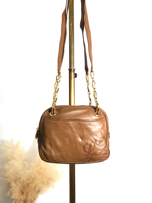 LOEWE Anagram Shoulder bag Brown Vintage 4a627g