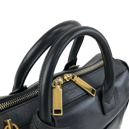 Yves Saint Laurent Two-way Handbag Shoulder bag Black Vintage 5fmarg