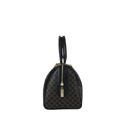 CELINE Macadam Two-way Small Boston bag Shoulder bag Black Vintage mdni2d