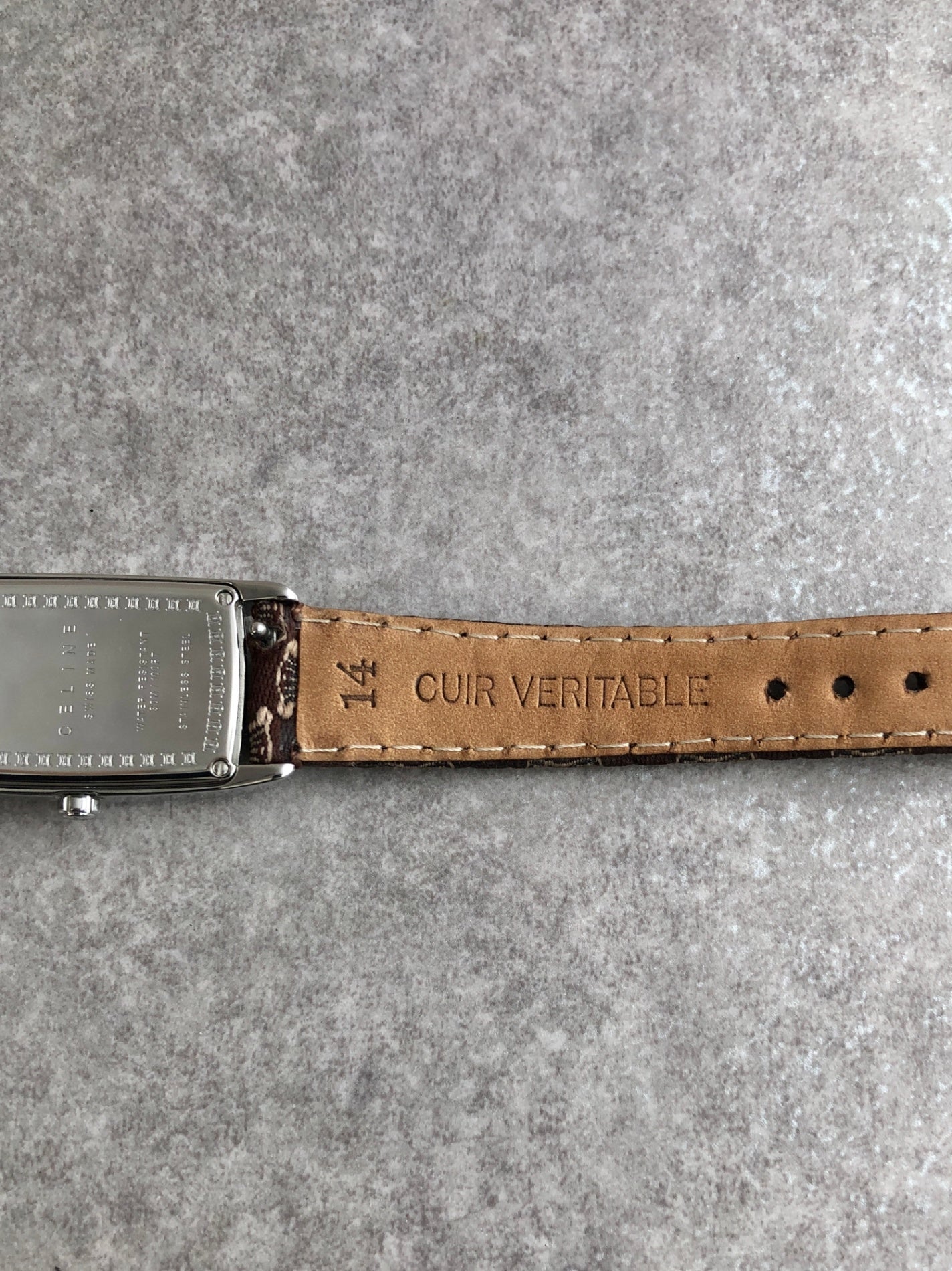 CELINE Macadam Blason Watch Brown Vintage mhphxp
