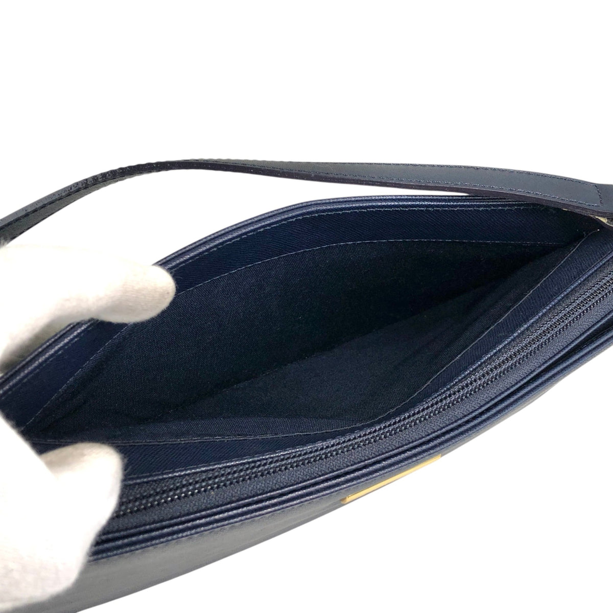 BURBERRY Logo Shoulder bag Navy Vintage 3fb5v6