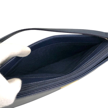 BURBERRY Logo Shoulder bag Navy Vintage 3fb5v6