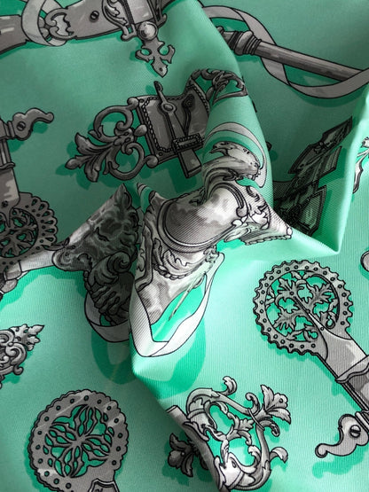 HERMES Silk Scarf Green Vintage n8f2h6
