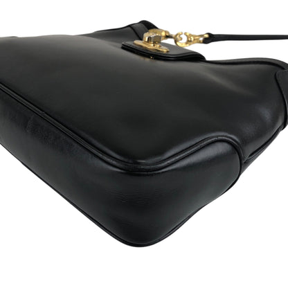 CELINE Blason Turn Lock Shoulder bag Black Vintage rpzpkc