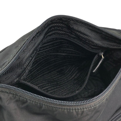 PRADA Tessuto Triangle Logo Shoulder bag Black Vintage 2i7imi