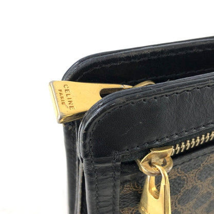 CELINE Macadam Clutch bag Black Vintage 82eut6