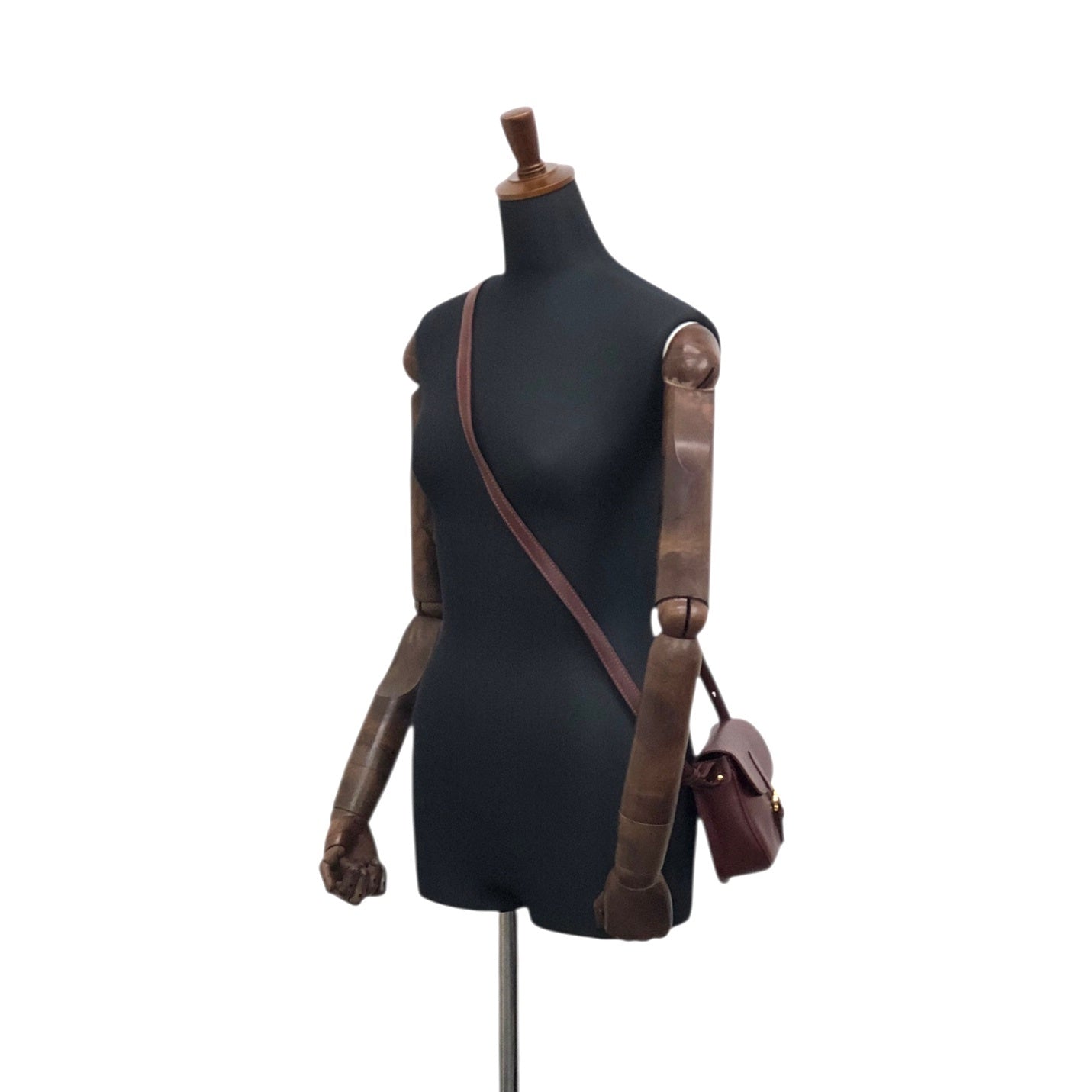 Cartier Front Buckle Shoulder bag Bordeaux Vintage iejnyi