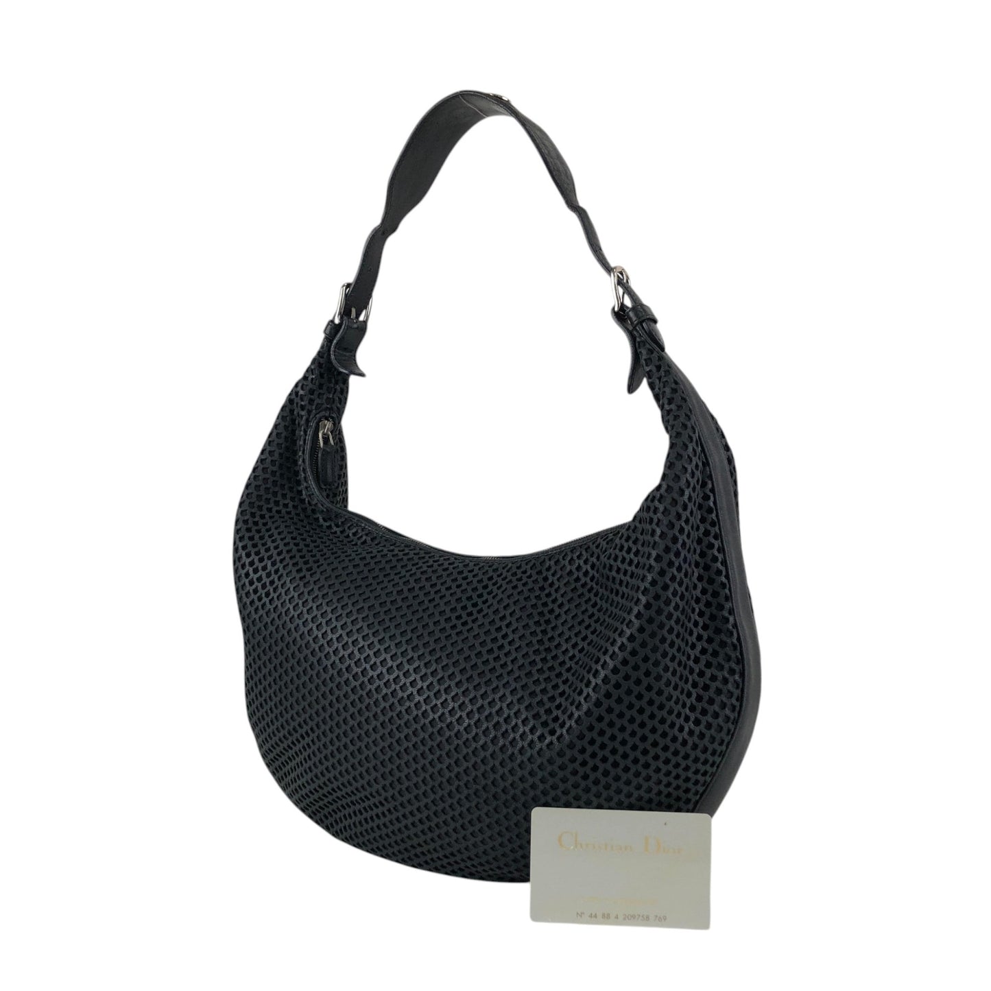 Christian Dior CD Logo Shoulder bag Hobobag Black Vintage psjdu3