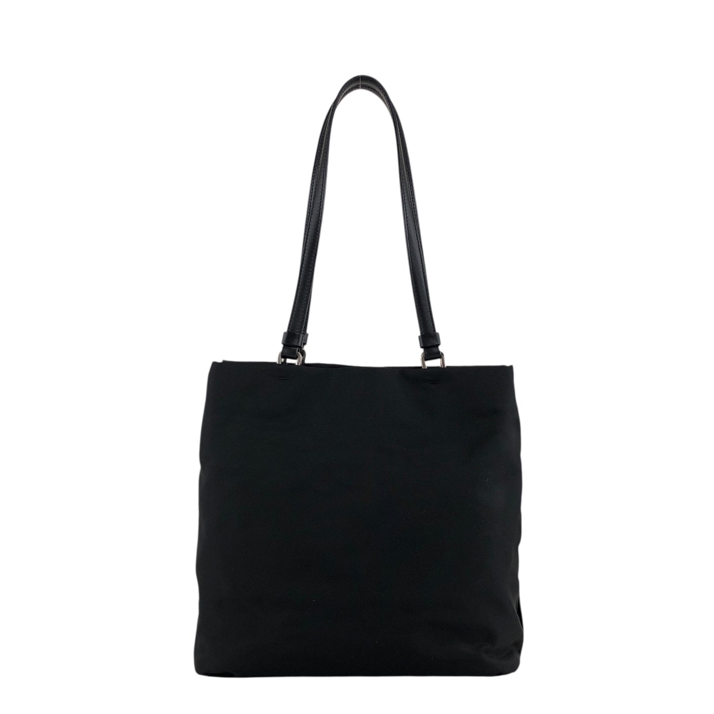 PRADA Tessuto Triangle Logo Totebag Black Vintage x4un45