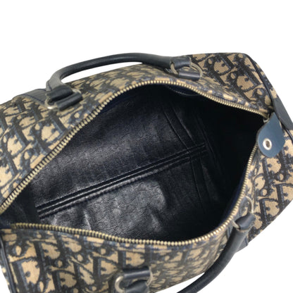 Christian Dior Trotter Handbag Boston bag Navy Vintage 3zr6kt
