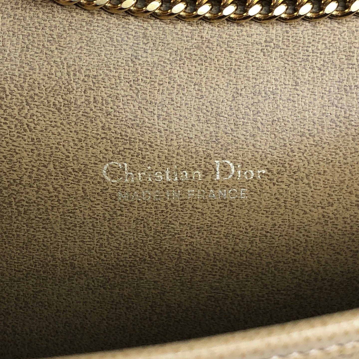 Christian Dior Logo Chain Shoulder bag Brown Vintage vtcc3d