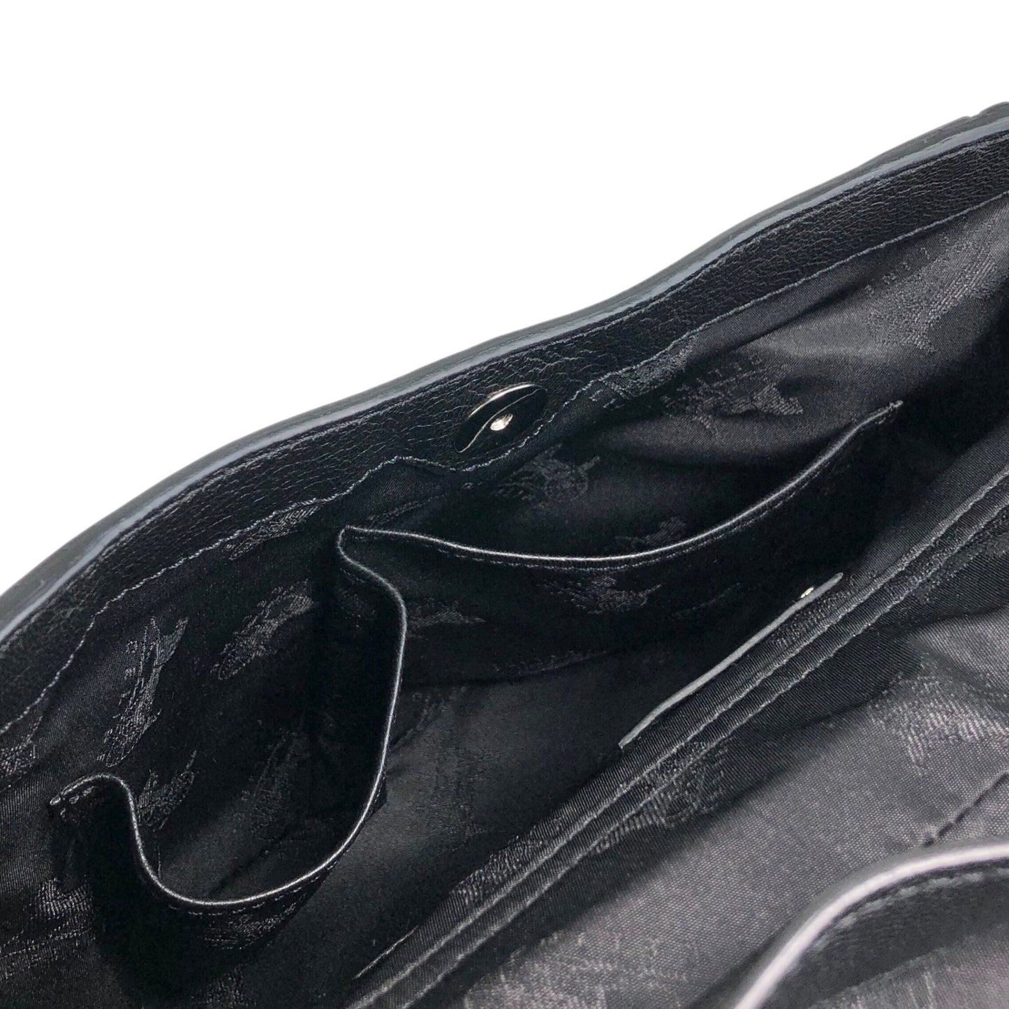 CELINE Horse Carriage Shoulder bag Black Vintage 6inwsp