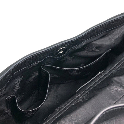 CELINE Horse Carriage Shoulder bag Black Vintage 6inwsp