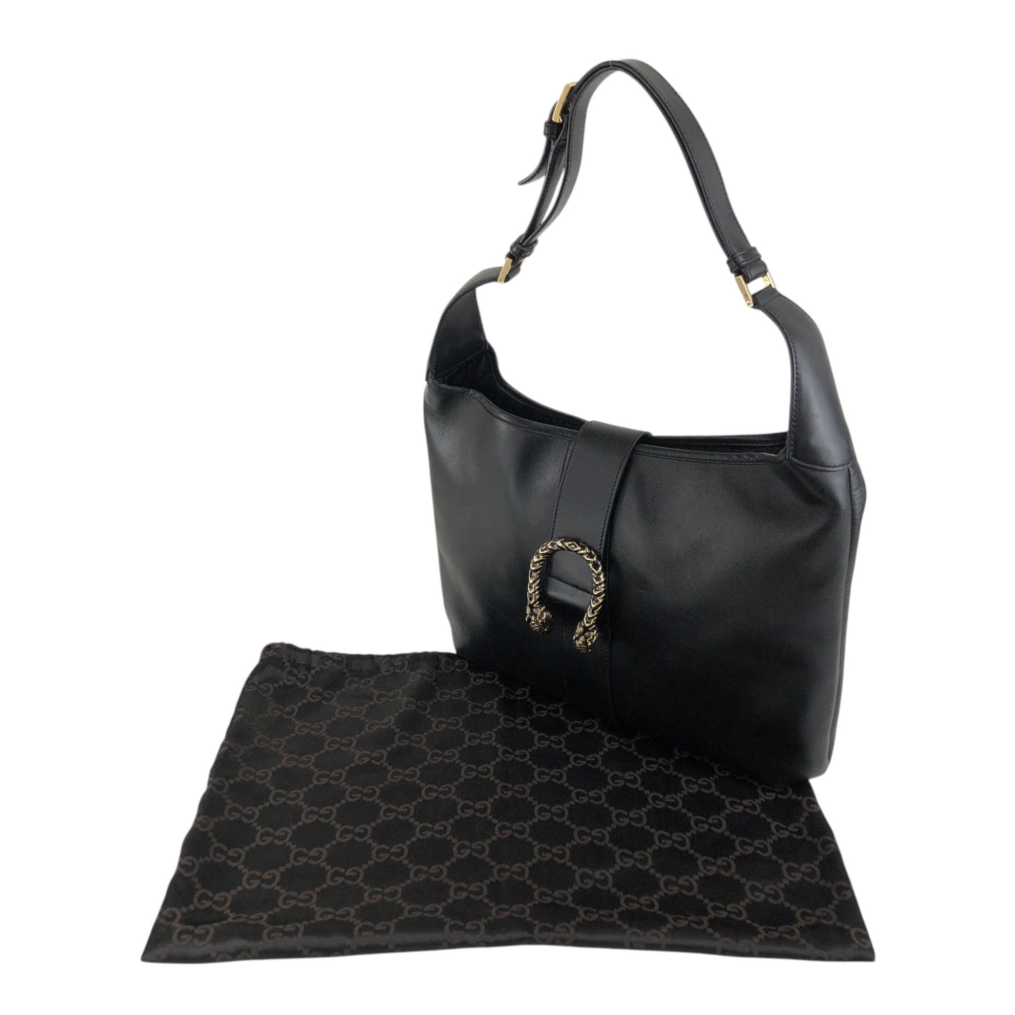 GUCCI Shoulder bag Hobobag Black Vintage m3bh55 – VintageShop solo
