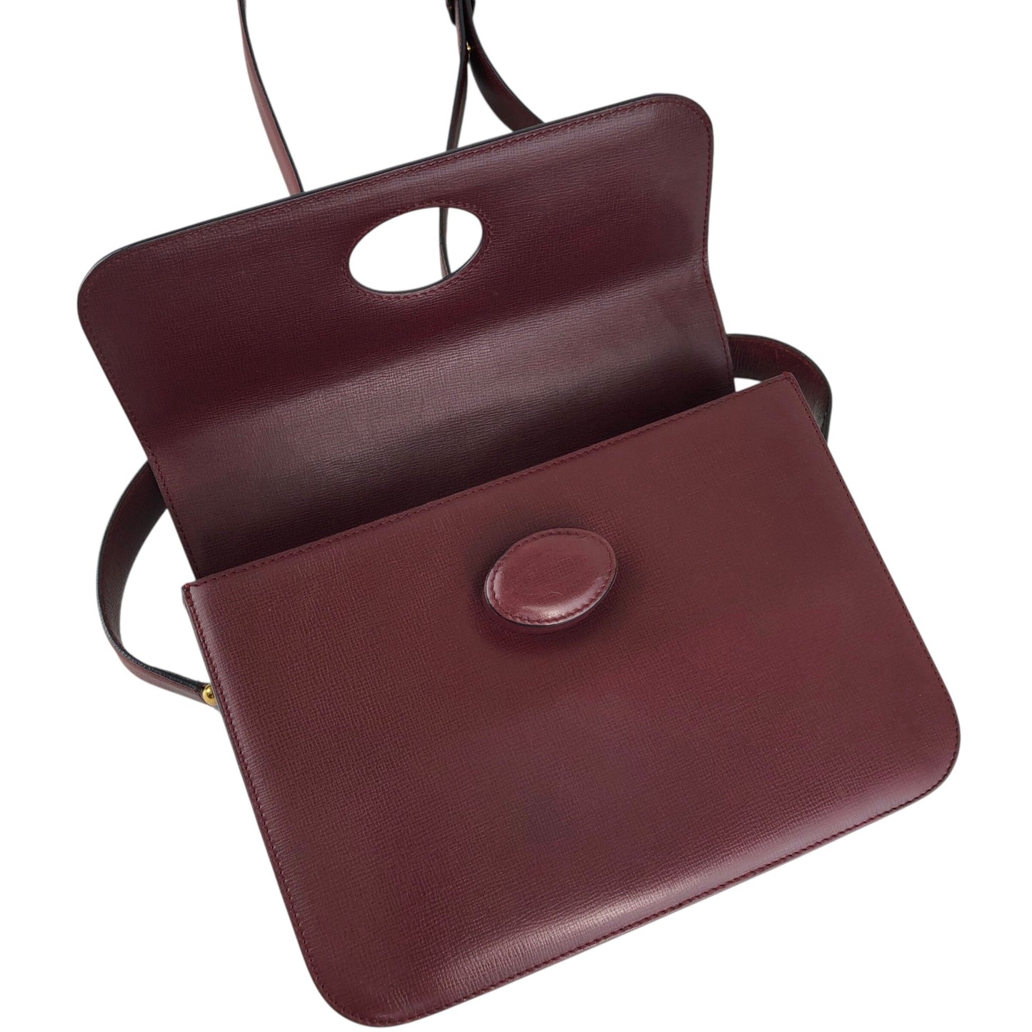 Cartier Turn Lock  Shoulder bag Bordeaux Vintage mjvugd
