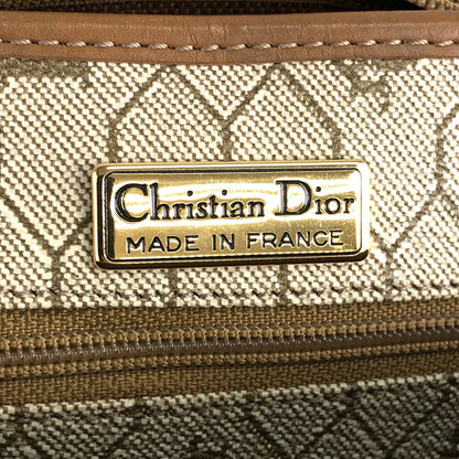 Christian Dior Honeycomb Pattern CD Logo Shoulder bag Beige Vintage 4axxsb