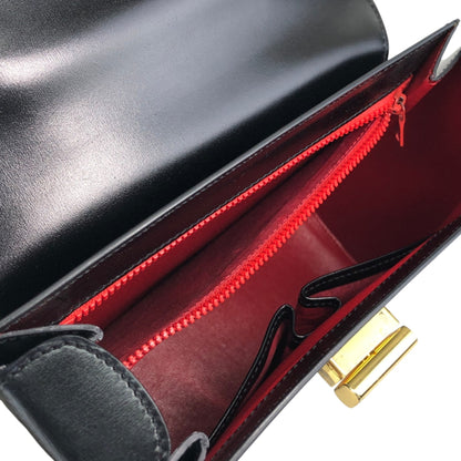 CELINE Turn Lock Two-way Handbag Shoulder bag Black Vintage aerfah