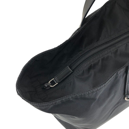 PRADA Tessuto Triangle Logo Totebag Black Vintage naaxd3