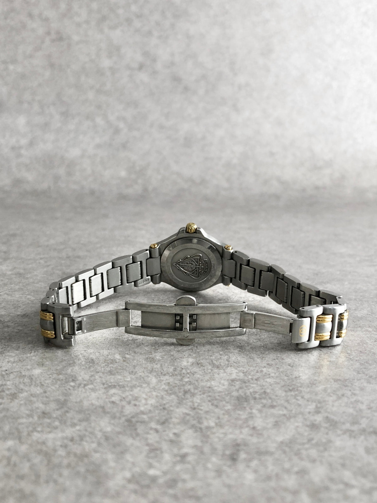 GUCCI Logo Quartz Watch Silver 9040L Vintage xggffd
