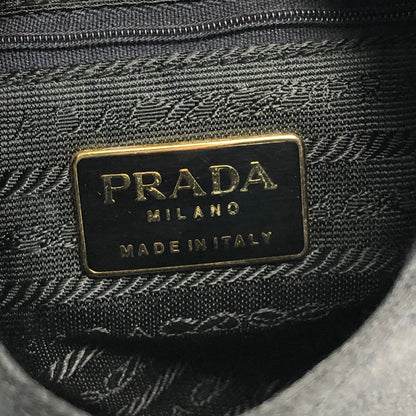 PRADA Logo Small Handbag Black Vintage rw7ck2