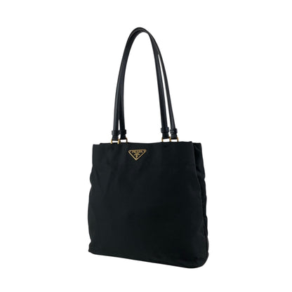 PRADA Tessuto Triangle Logo Totebag Black Vintage i7j56x