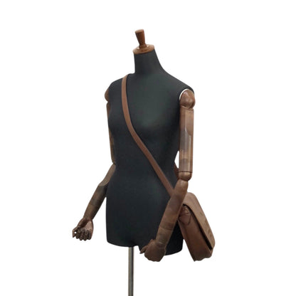 LOEWE Logo Embossed Shoulder bag Brown Vintage 7c7s5w