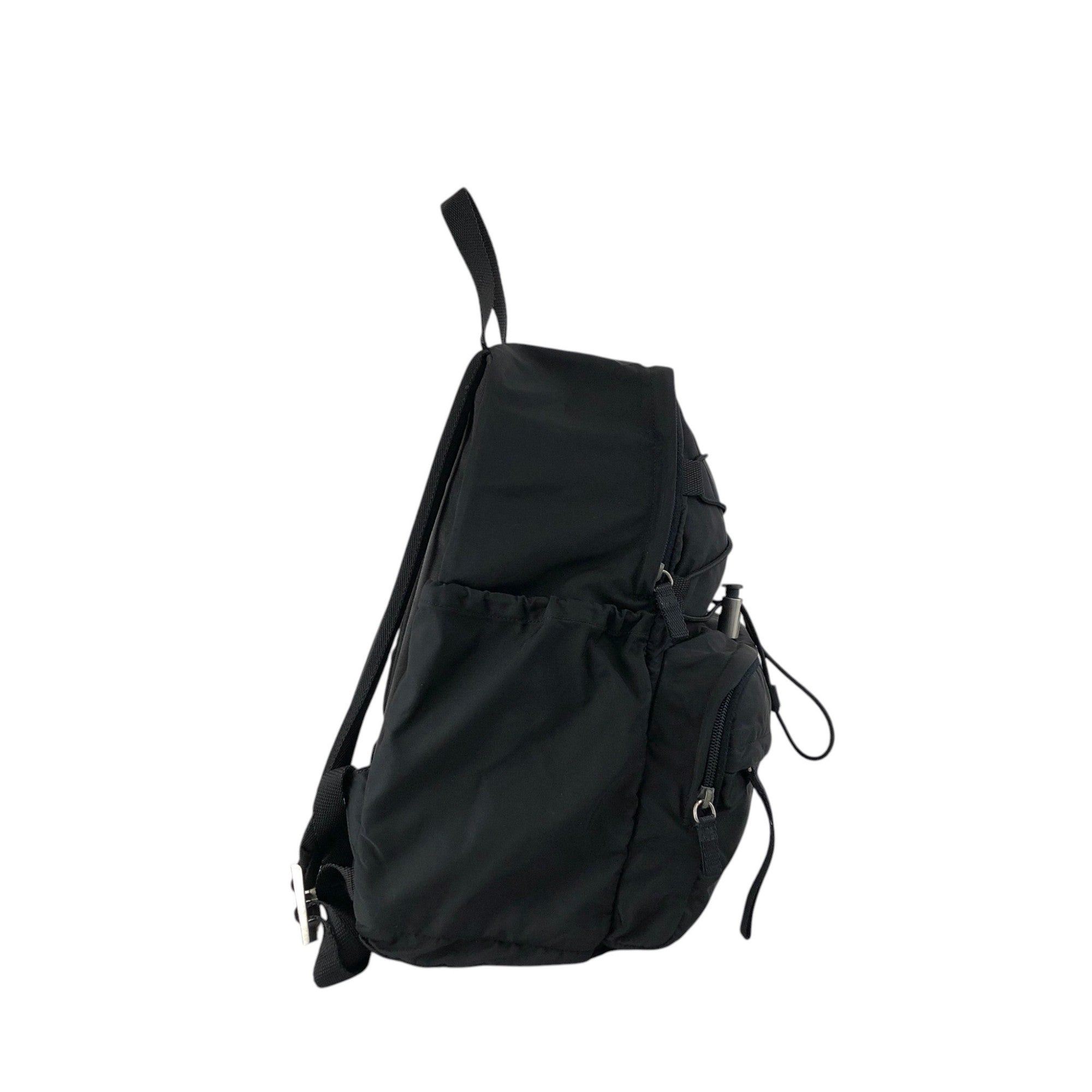 PRADA Tessuto Triangle Logo Backpack Black Vintage 8a5c5r