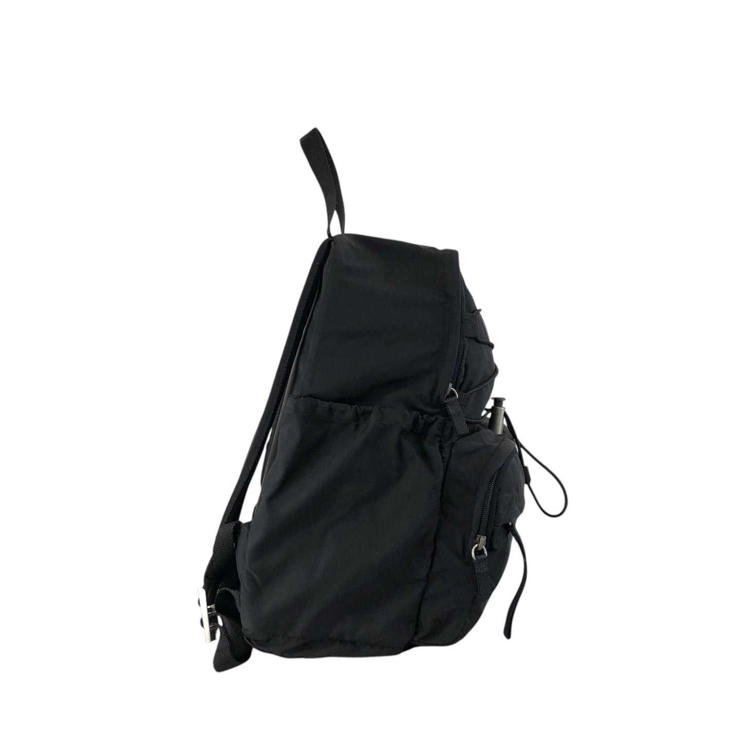 PRADA Tessuto Triangle Logo Backpack Black Vintage 8a5c5r