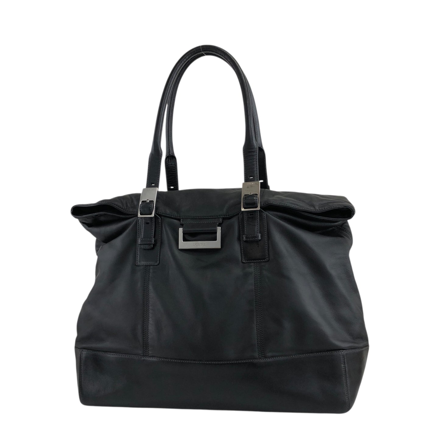 LOEWE Logo Handbag Black Vintage cs6yj7