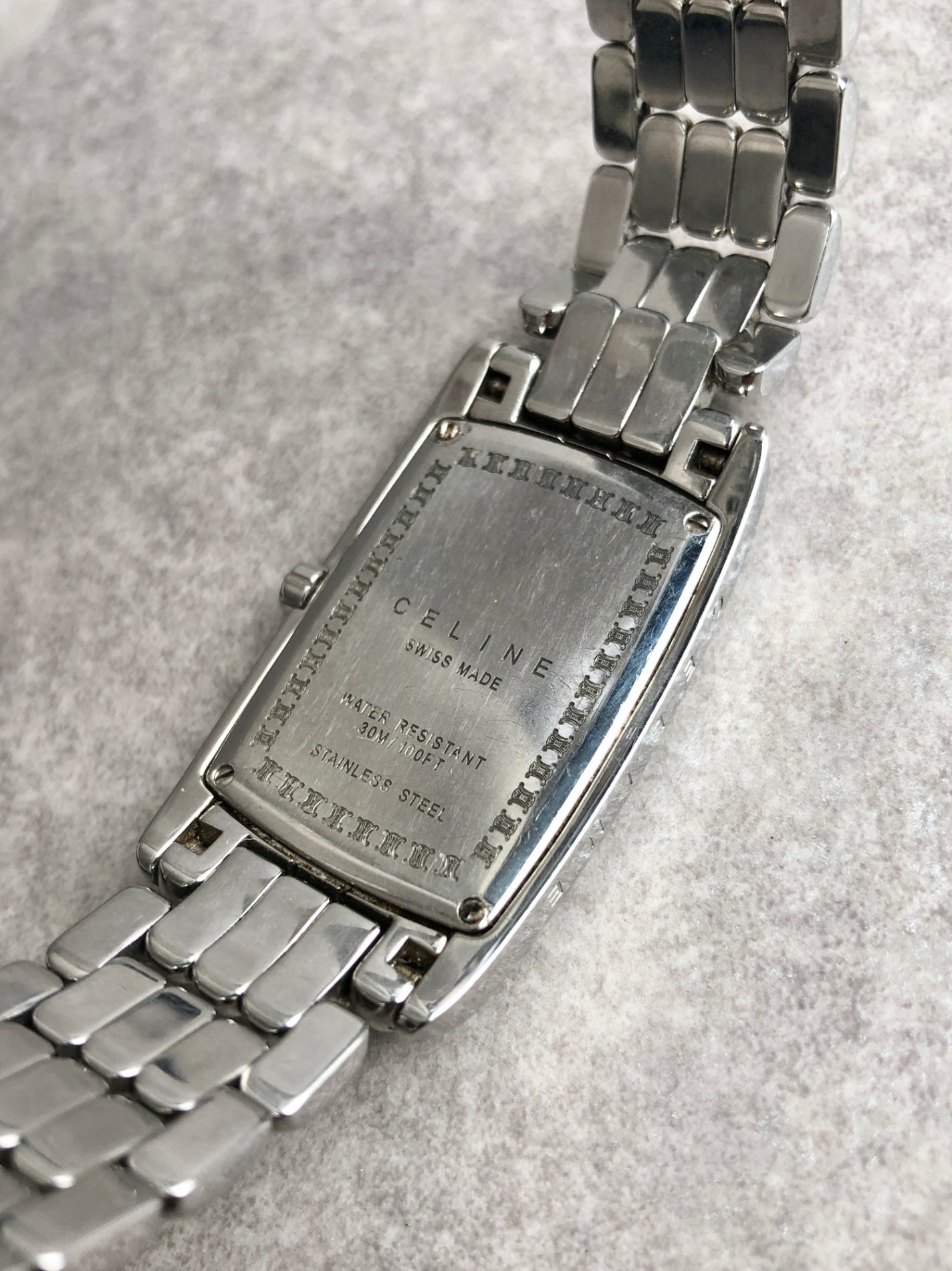 CELINE Triomphe Watch Silver Vintage 87z4zs