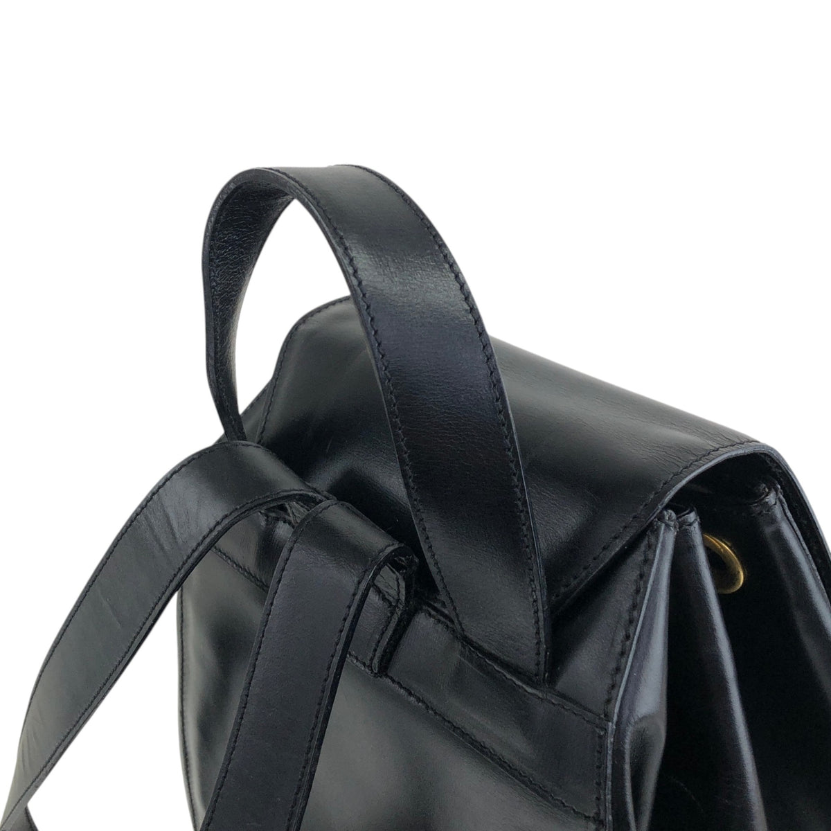 CELINE Gancini Backpack Black Vintage 6s3thv