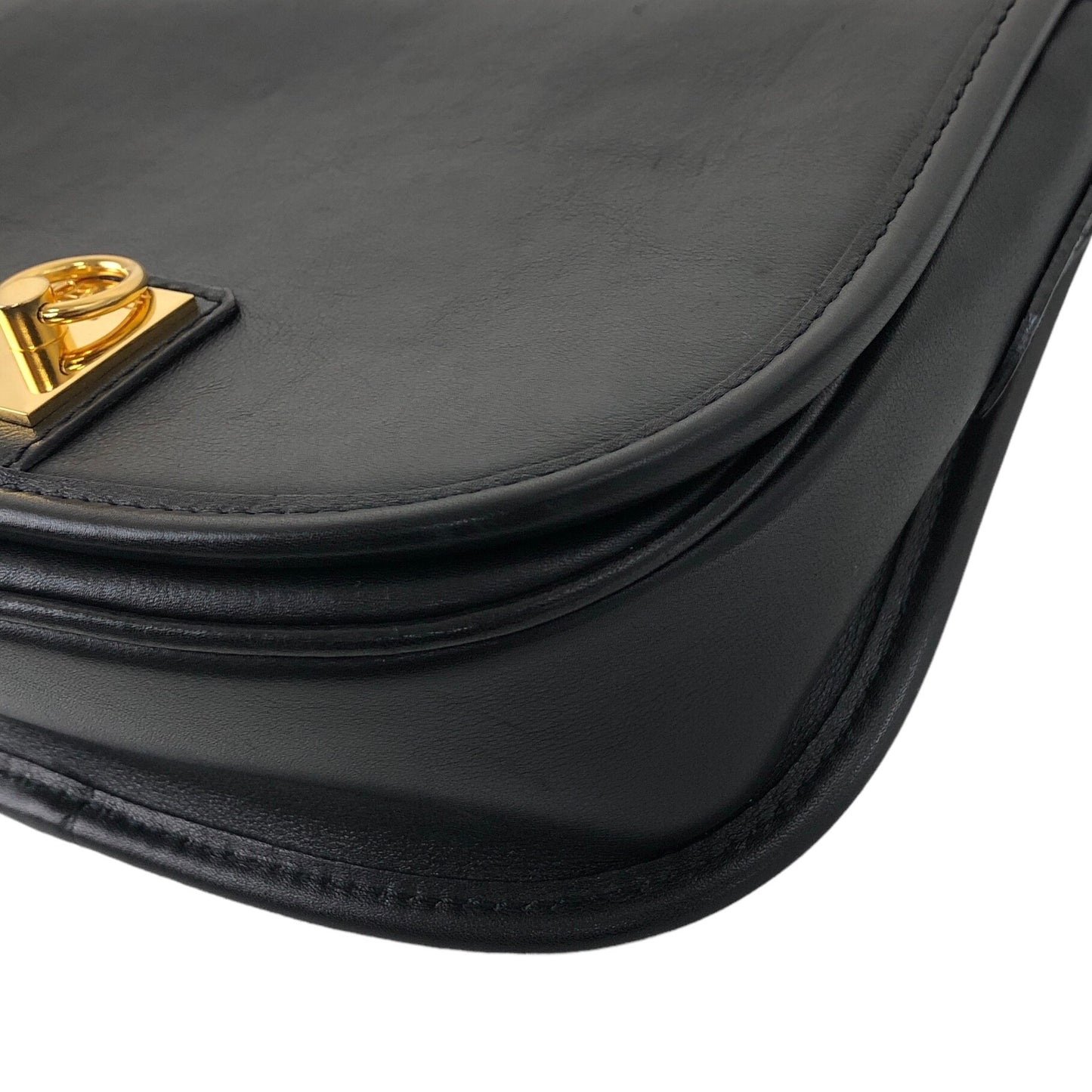 CELINE Gancini Shoulder bag Black Vintage hpbtja