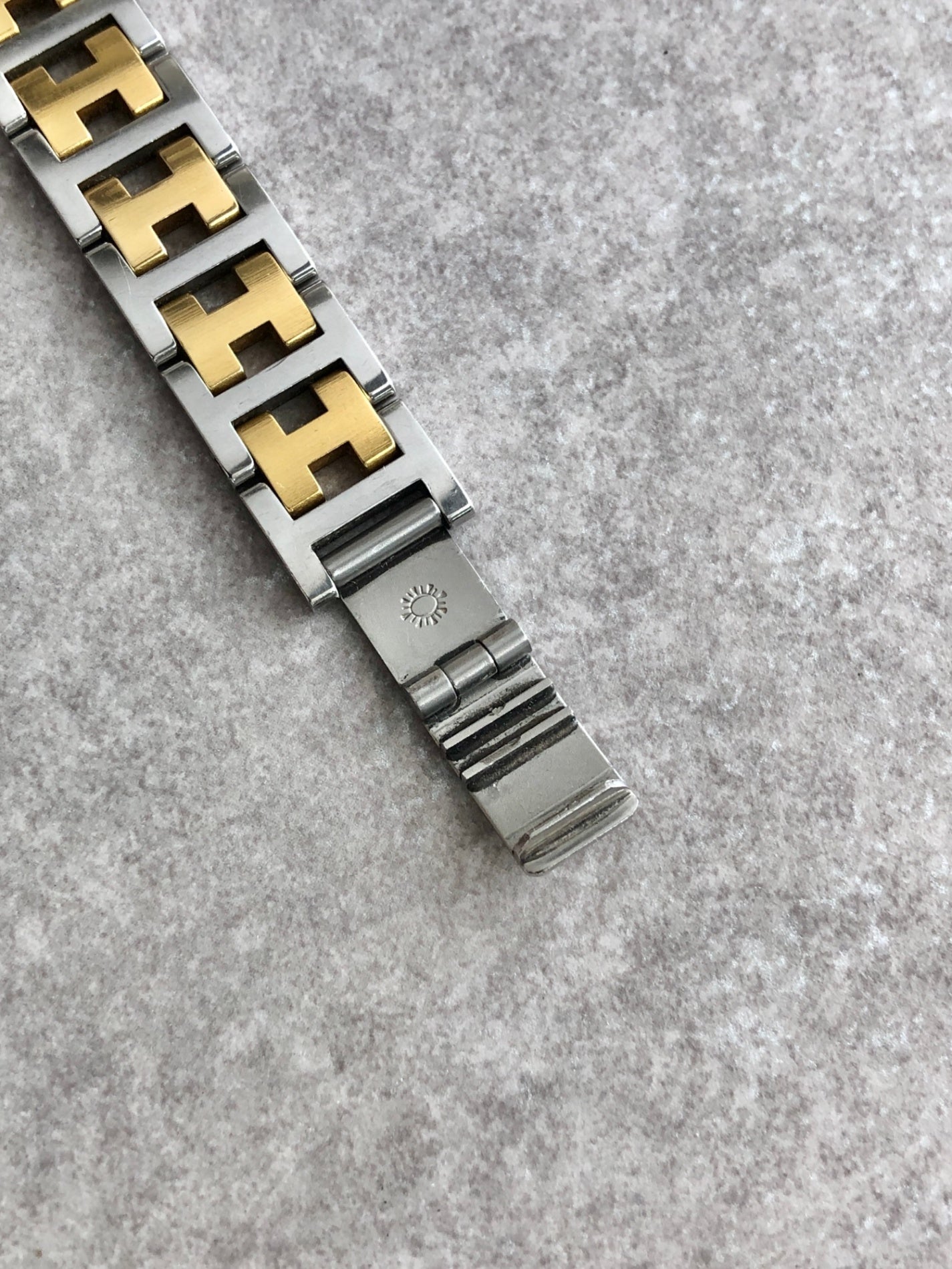 HERMES Watch Silver×Gold Vintage wri6ch