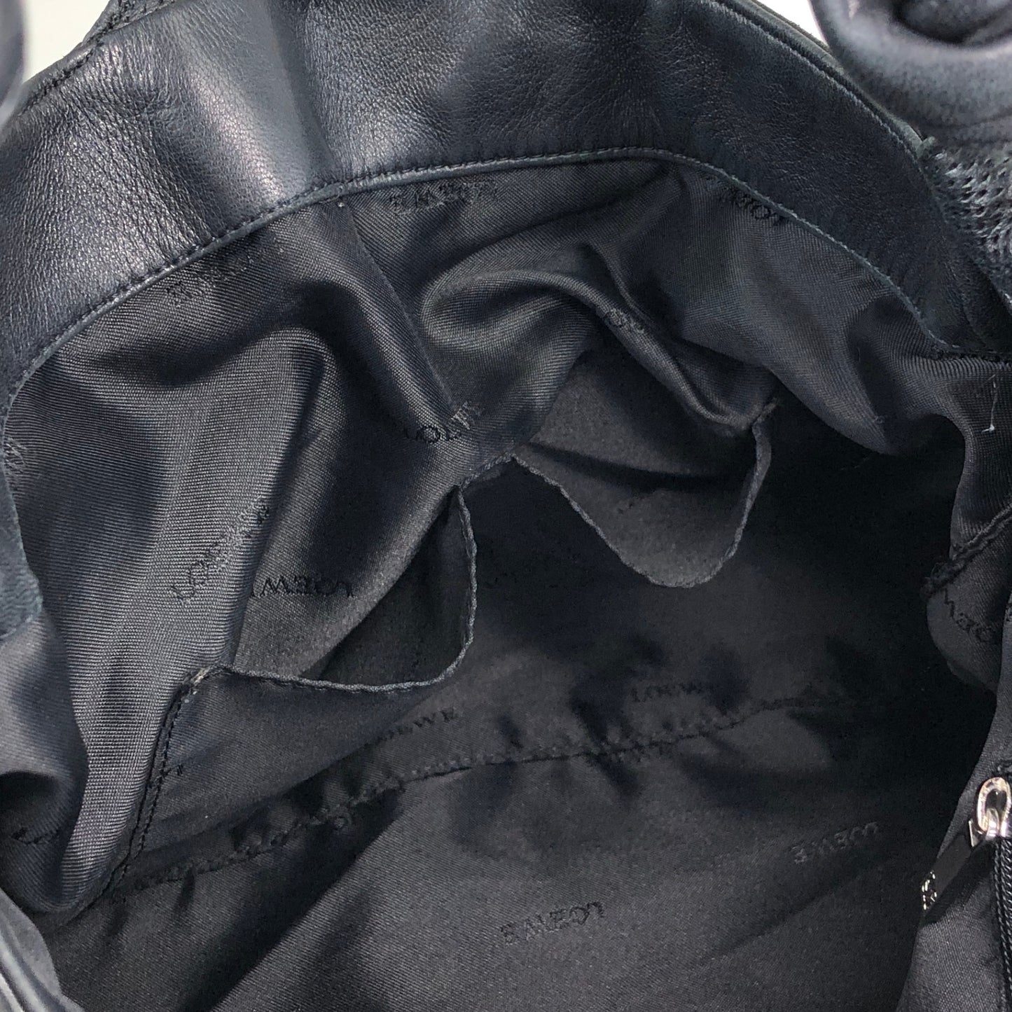 LOEWE Anagram Shoulder bag Hobobag Black Vintage 4gd3uv